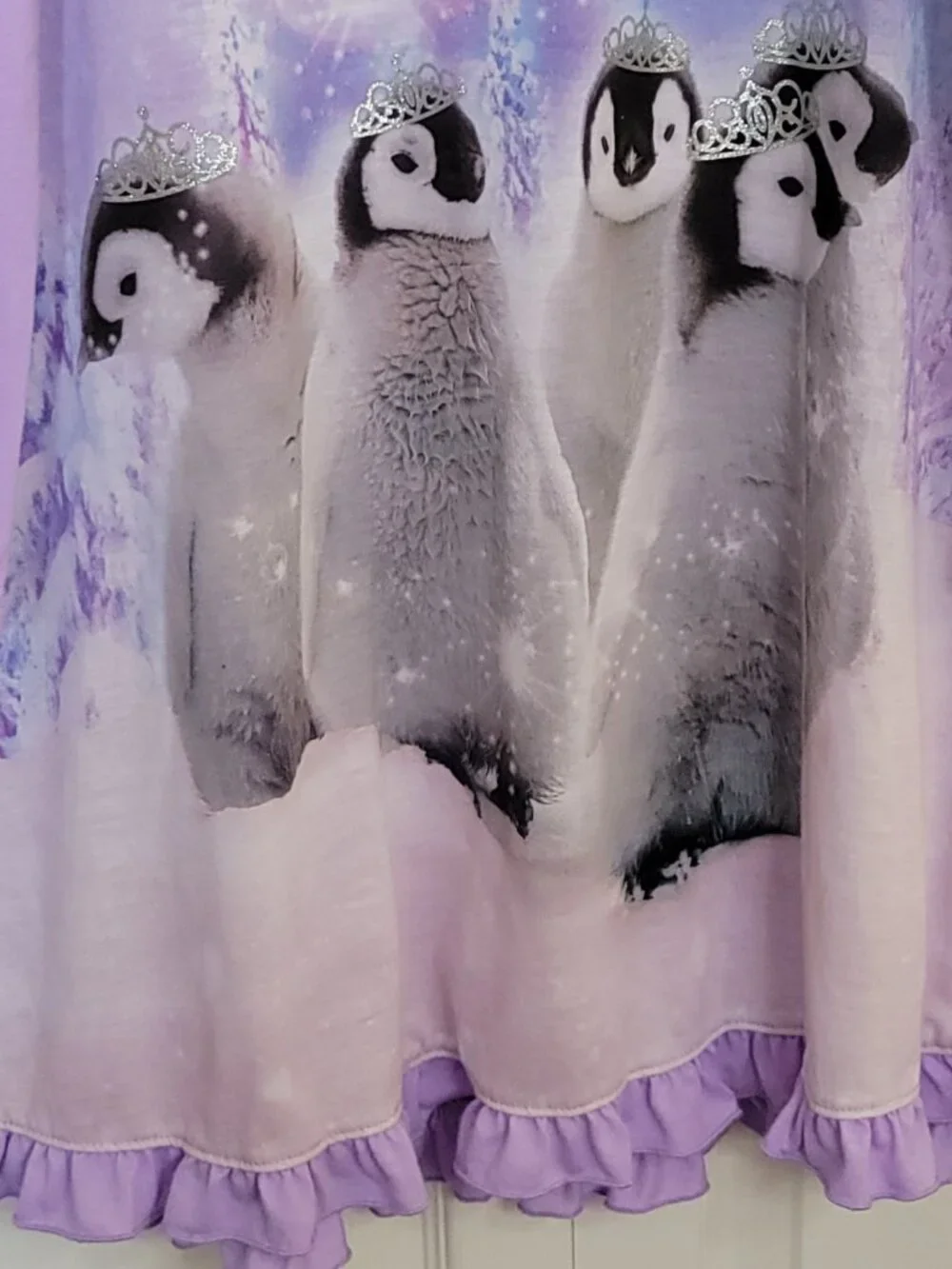The Children’s Place Girls Nightgown Lavender Ruffle Hem Long Sleeve · L 10/12